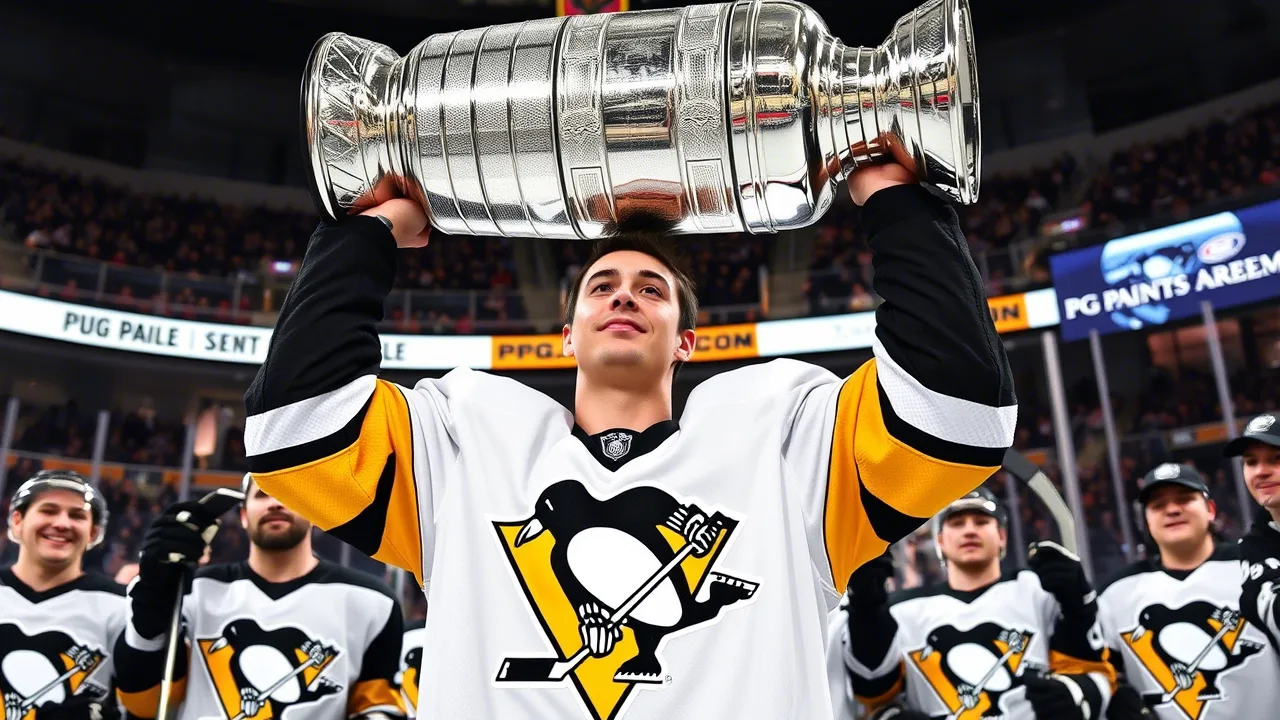create a image of "Sidney Crosby: The Legacy of a Hockey Icon"