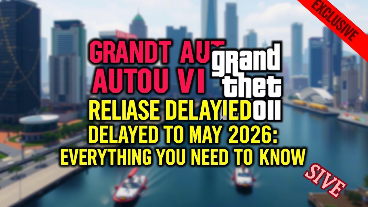 Grand Theft Auto VI Release Delayed to May 2026 Everything You Need to Know
