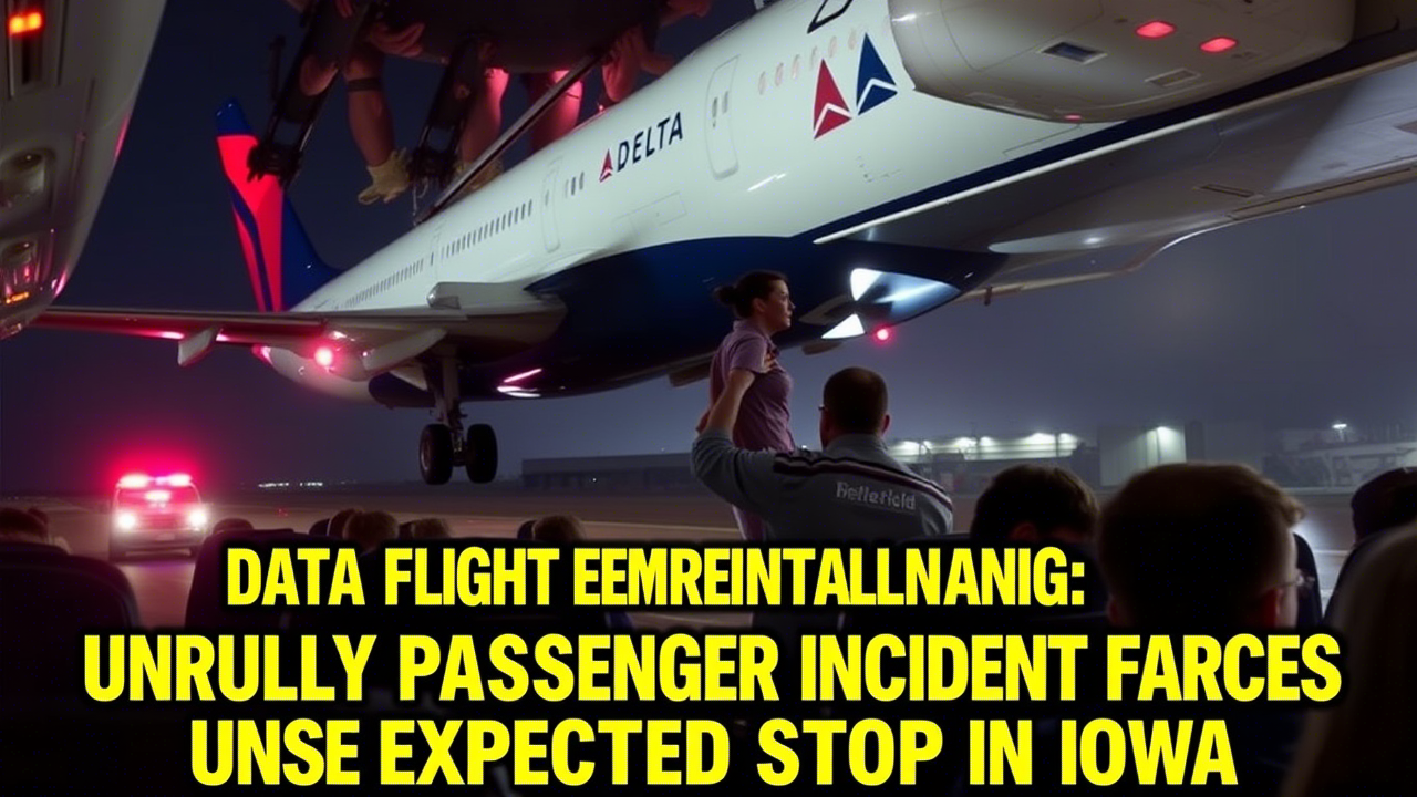 Delta Flight Emergency Landing Unruly Passenger Incident Forces Unexpected Stop in Iowa