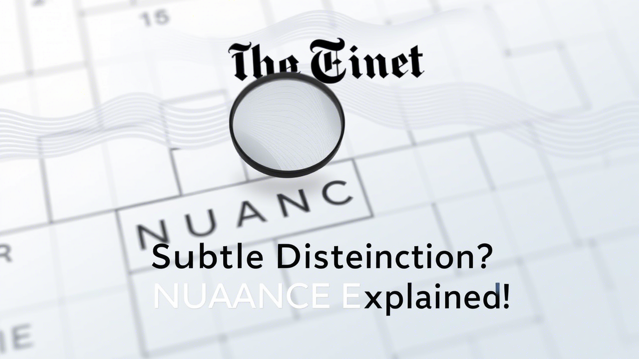Why ‘Subtle Distinction’ Went Viral Expert Analysis on the NYT Mini Crossword Clue and Its Cultural Resonance