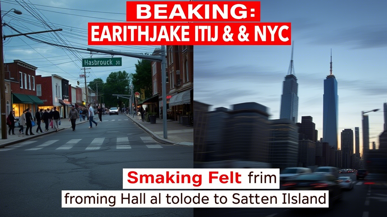 BREAKING Earthquake Rocks New Jersey and NYC, Shakes Felt Across Tri-State Area