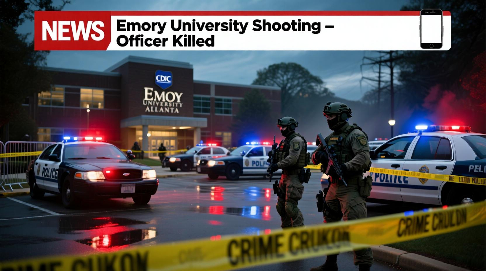 Breaking Active Shooter Kills Officer Near Emory University and CDC—Campus Lockdown Gives Way to Mourning