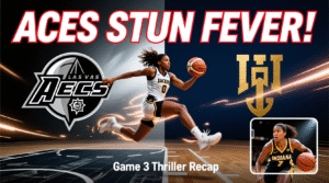 Aces Stun Fever in Game 3: Young’s Heroics Seal Vegas’ 2-1 Lead!