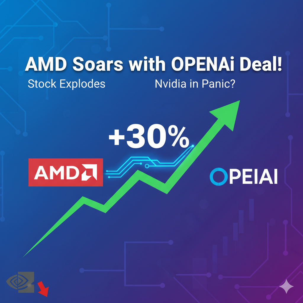 AMD Stock Explodes 30% on Bombshell OpenAI Deal – Nvidia in Panic