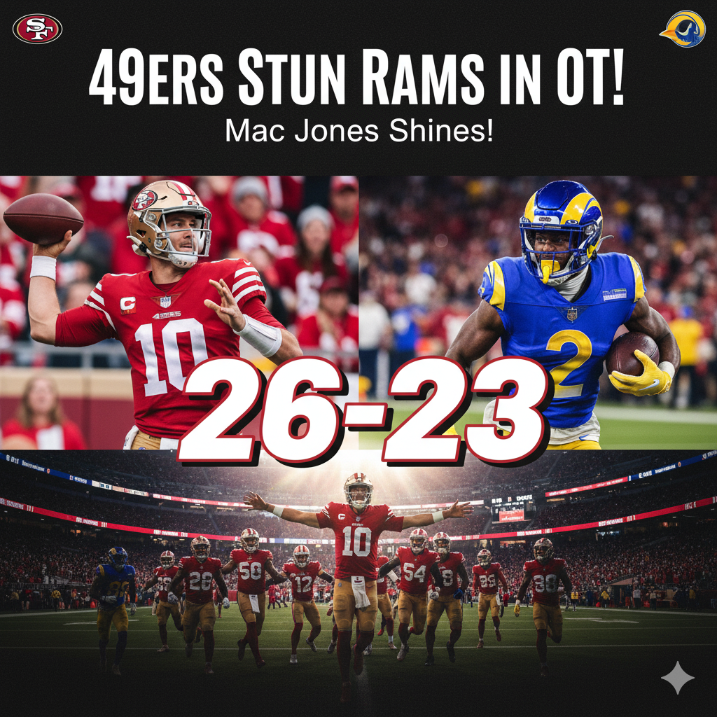 Heart-Stopping OT Thriller 49ers Edge Rams 26-23 in Epic TNF Clash!
