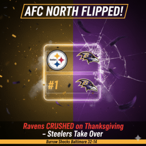 AFC North Shocker Ravens Crumble on Thanksgiving – Steelers Surge Ahead!