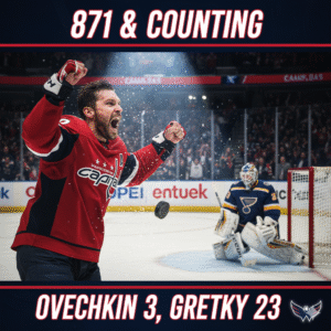 Ovechkin’s Epic Night: 3 Goals Closer to Gretzky’s Throne!