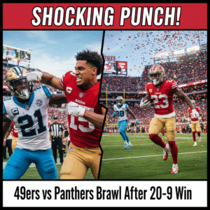 Shocking Brawl Erupts as 49ers Crush Panthers 20-9 – Jennings Unleashes Fury!