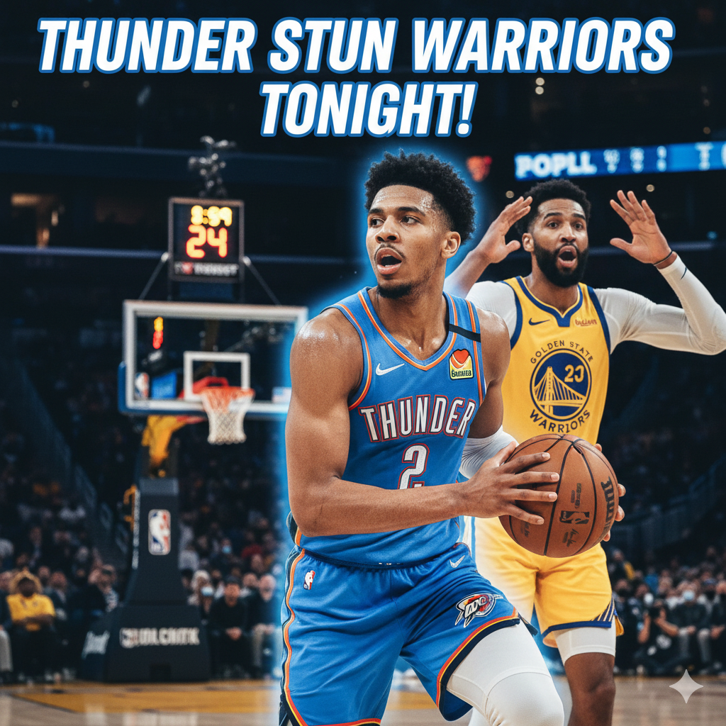 Thunder vs Warriors Shai Gilgeous-Alexander Dominates as Thunder Stun Warriors 124-112 Tonight