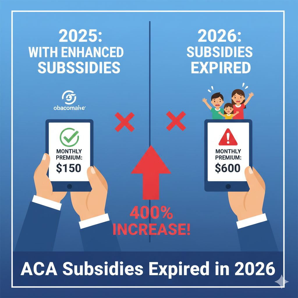 ACA subsidies 2026 impact: premium increase after enhanced healthcare subsidy expiration