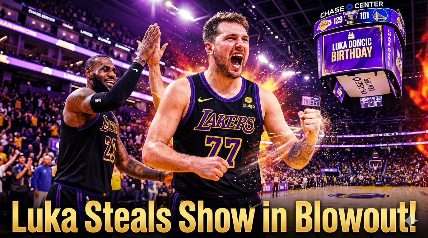 Lakers Demolish Warriors in Shocking Blowout – Luka Steals the Show!