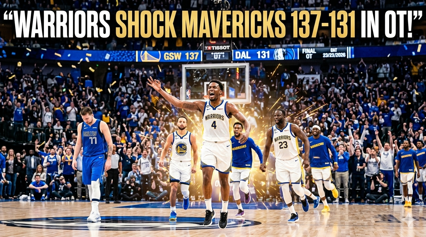 Warriors Shock Mavericks in OT Thriller 137-131 Comeback Win Just Now!