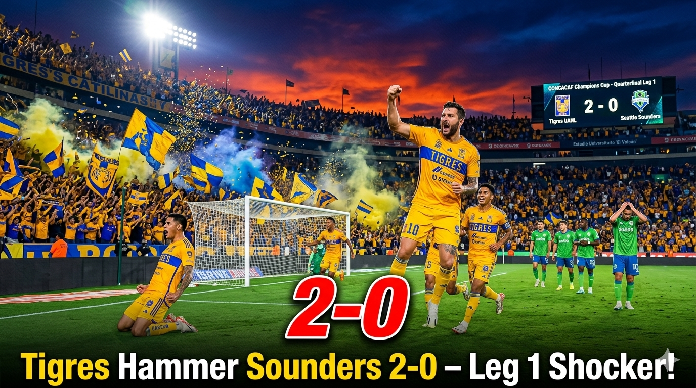 Tigres vs Seattle Sounders 2026 2-0 Hammer Blow Leaves Sounders Facing Elimination Crisis Just Now!