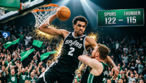 Spurs Shock Thunder in Double OT Thriller: Wemby Drops 41 as San Antonio Takes 1-0 Lead in Western Conference Finals