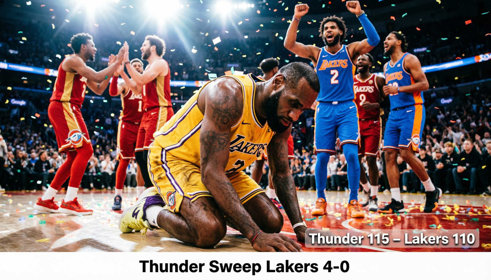 Thunder Complete Brutal Sweep Lakers Season Ends in Heartbreaking Game 4 Loss to OKC